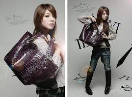 Purple【YYYHA7】極上奢華-鱷魚皮立體造型側背包, S$26