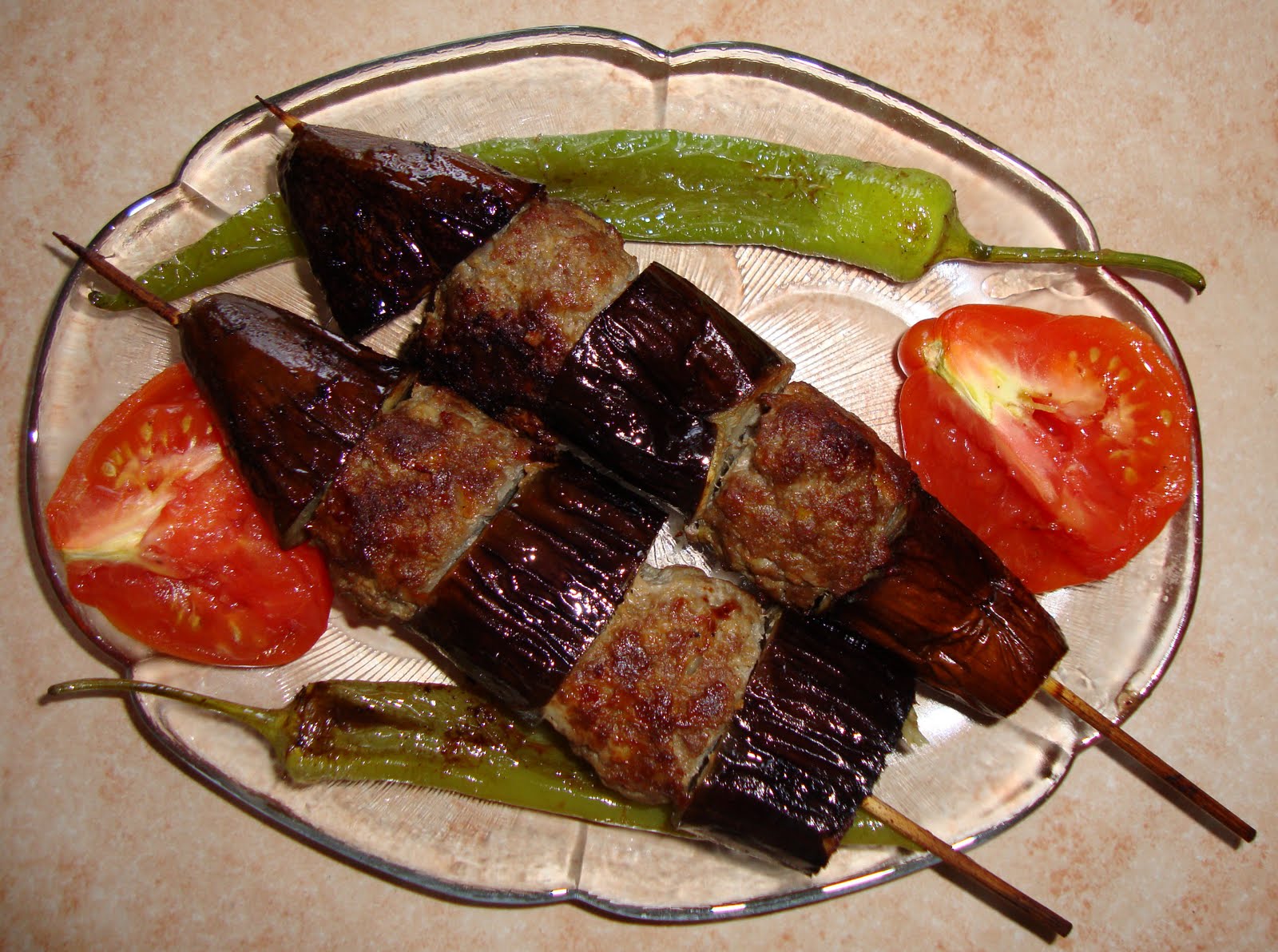 La cuisine de mon pays la Turquie KEBAB D'AUBERGINES