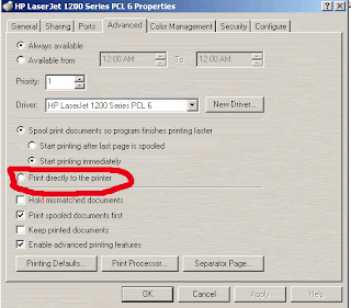 Speed up printer