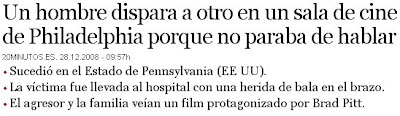 Un hombre dispara a otro en un sala de cine de Philadelphia porque no paraba de hablar