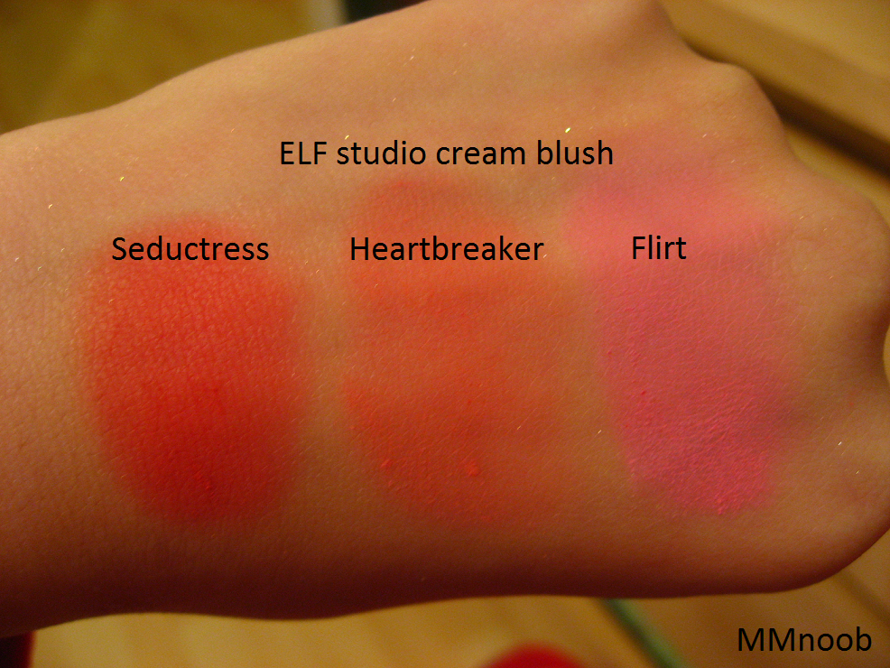 MMnoob ELF Studio Cream blush swatch and review