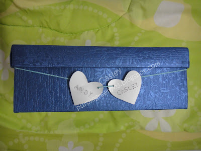 Names carved on valentine card