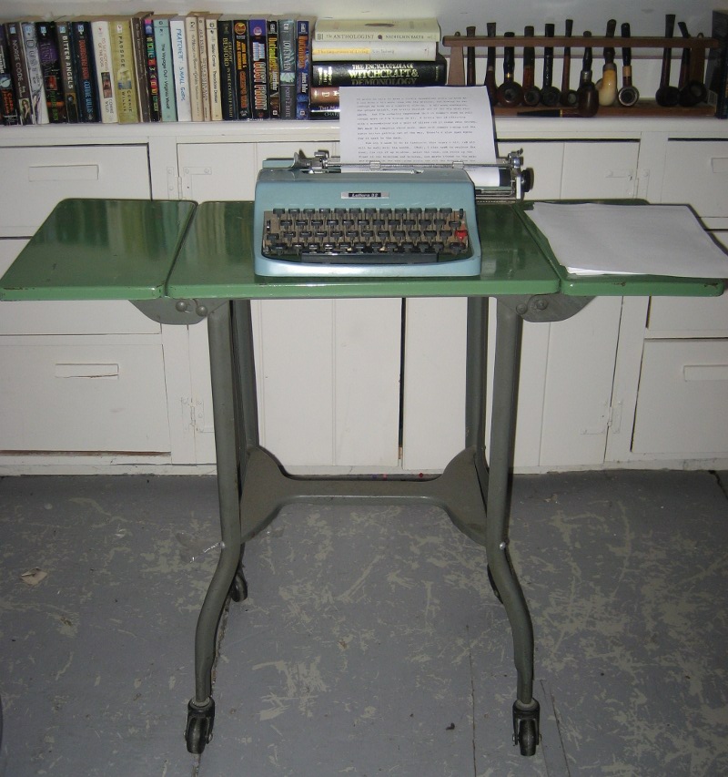 The Pipe and Grumble Dump Find Typewriter Table