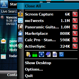 iSS Task Switcher 1.5 Palm Treo Pro Windows Mobile