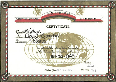 Certificate Zulu Golf