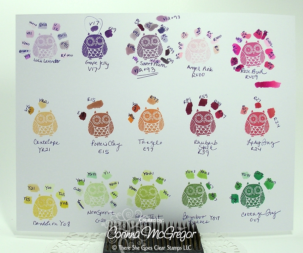 Corinna Color Matching SU, CTMH and Memento Inks with Copics