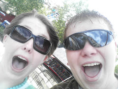 Lauren and I on the Swings at Lagoon