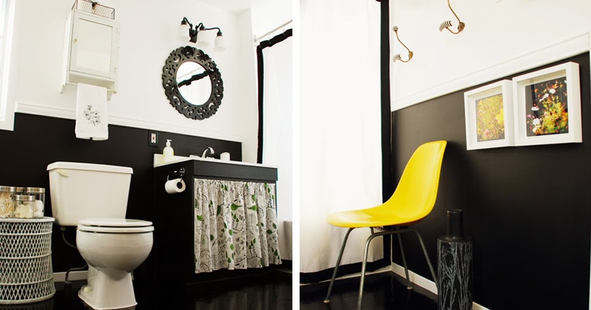 BLACK WHITE YELLOW Black White And Yellow Bathroom