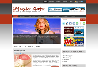 Music Gate Blogger Templates Free