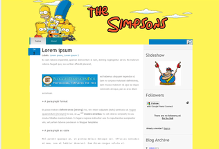 Cartoon blogger templates The Simpsons