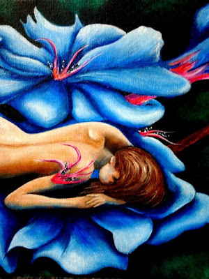 Floral Nude Oil Painting Floral Nude Oil Painting