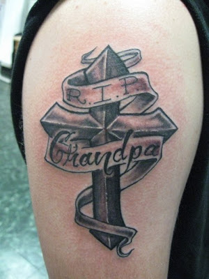 Cross Tattoo on The Arm