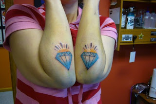 Girls Diamond Tattoo On Hand