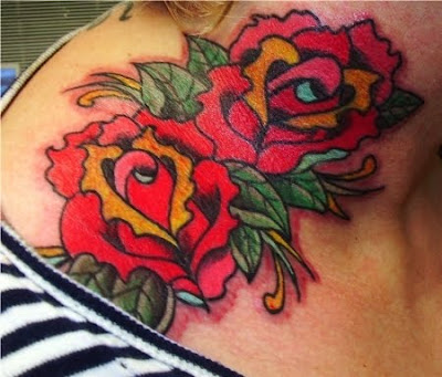 Labels: Red Rose Tattoo - Neck Tattoo