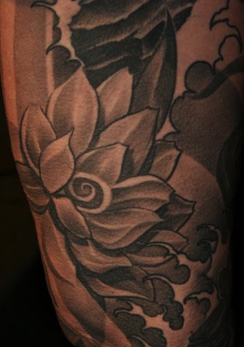 Black Flower Tattoo on Arm Black Flower Tattoo on Arm