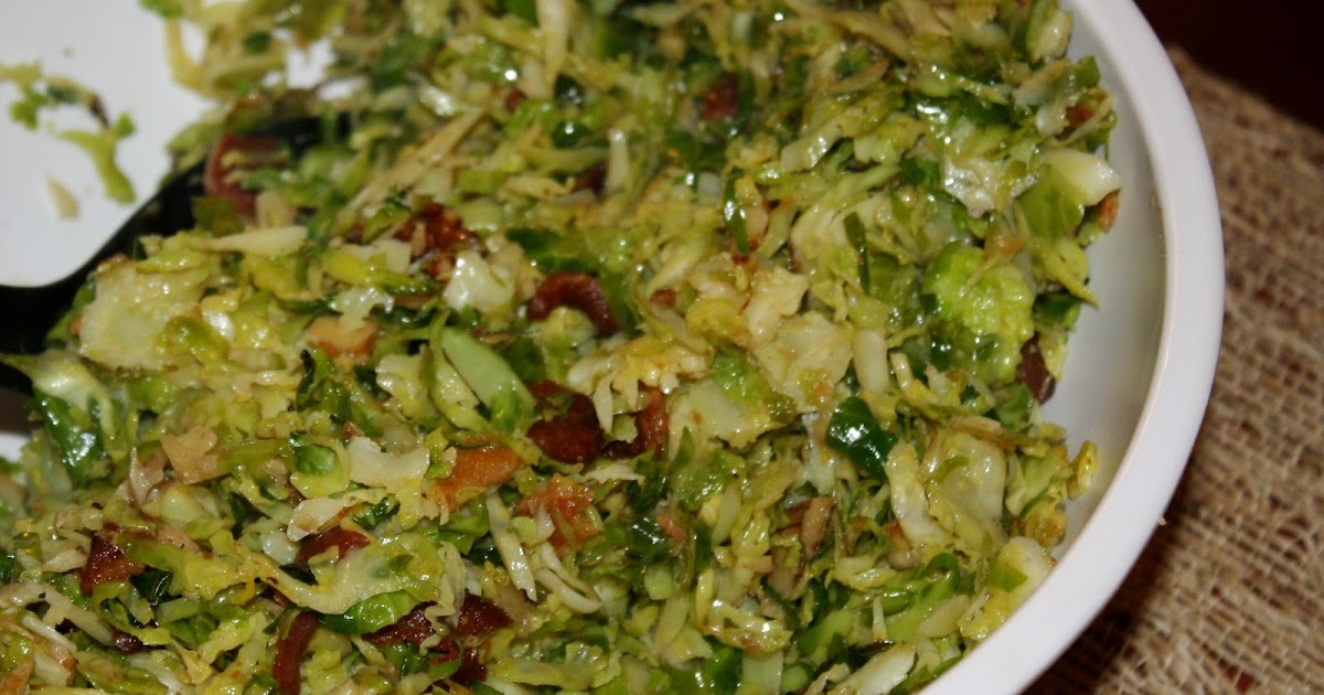 The Sweets Life Shredded Brussels Sprouts with Bacon and Walnuts