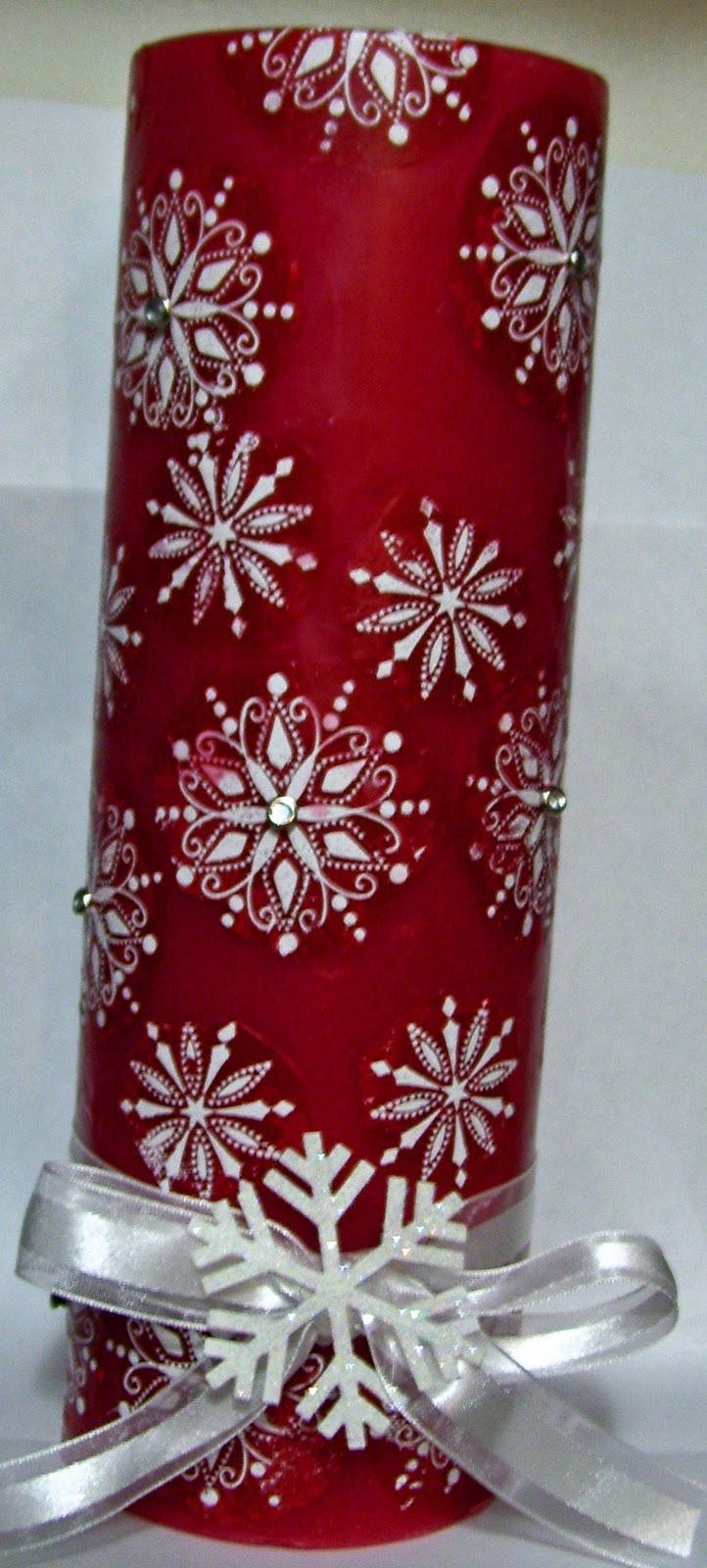 Crafty Maria's Stamping World Stamping and Embossing on Candles