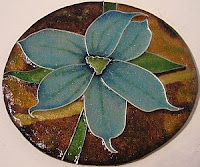 cloisonne flower blue-eye