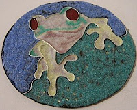 cloisonne frog