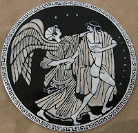 painted enamel Eos and Tithonus