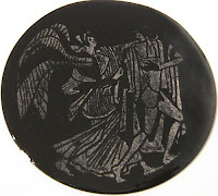 painted enamel Eos and Tithonus