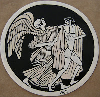 painted enamel Eos and Tithonus