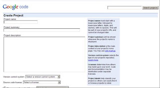 GoogleCode Create Project