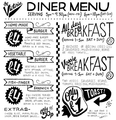 Retro Diner Menus