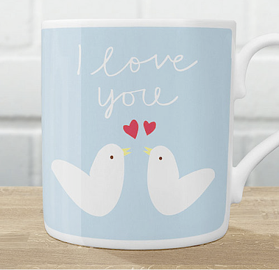 Love bird mugs by Showler and Showler Love bird mugs by Showler and Showler