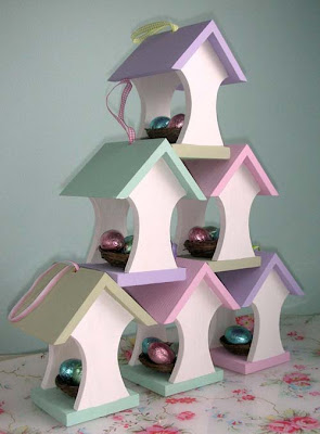 Easter bird house stack Easter bird house stack