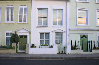 Pastel houses in South London Pastel houses in South London