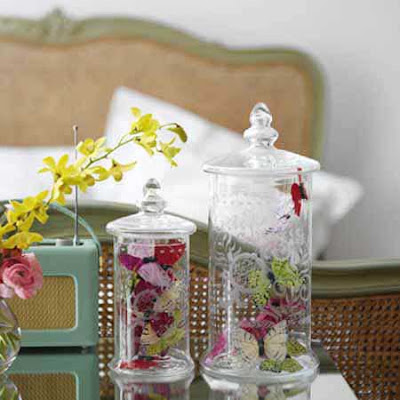 Etched storage jars by Graham and Green Etched storage jars by Graham and Green