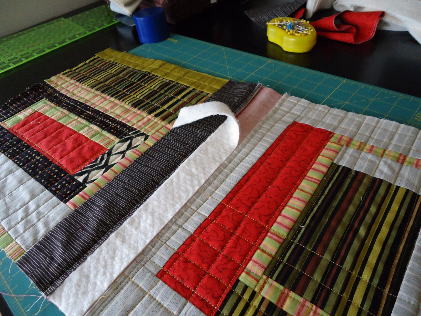 The Quilting Edge Tutorial/QAYG 4/Joining the Blocks