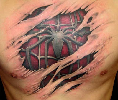 spiderman tattoos. spiderman tattoos