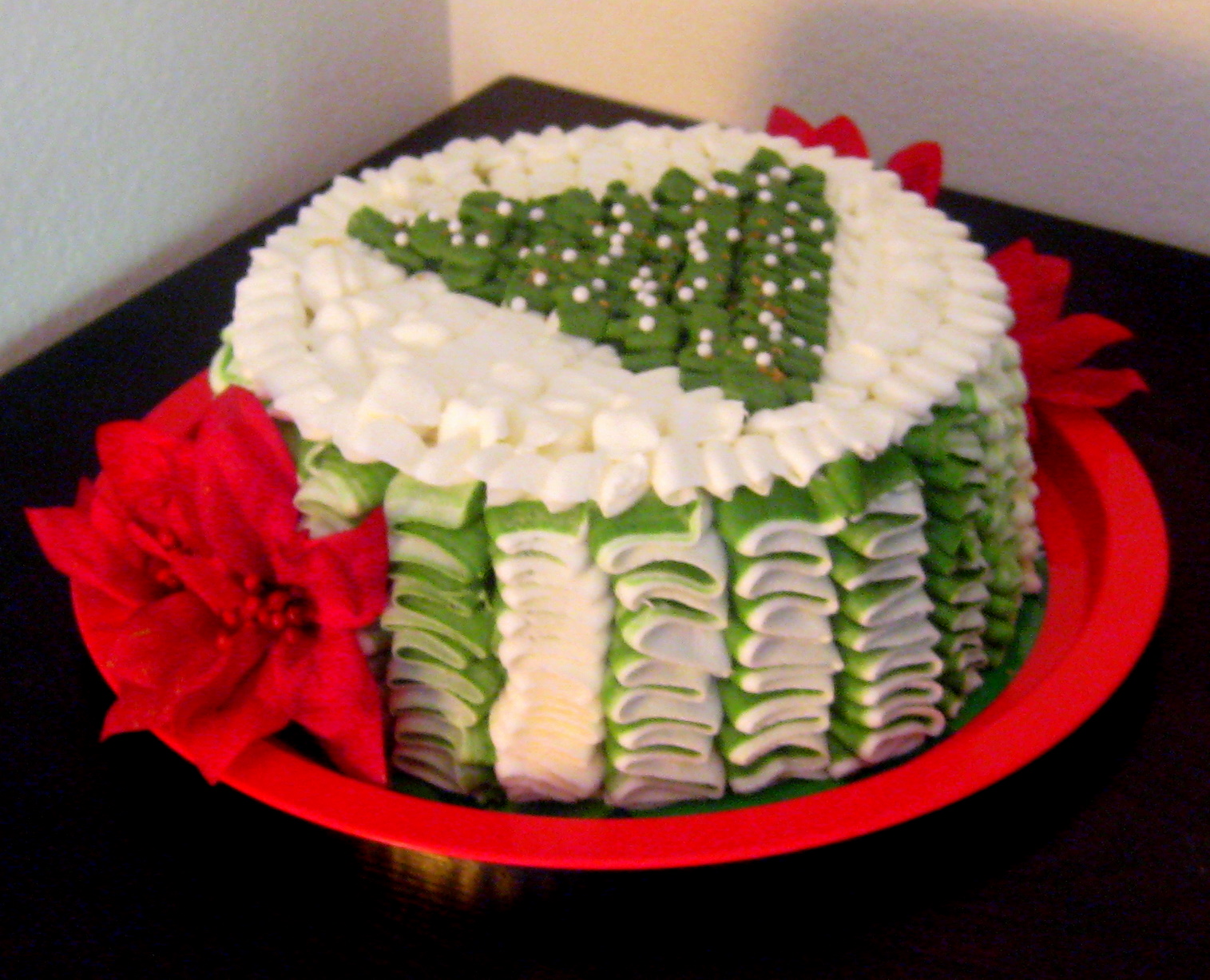 Sweet For Sirten Christmas Tree Ruffle Cake