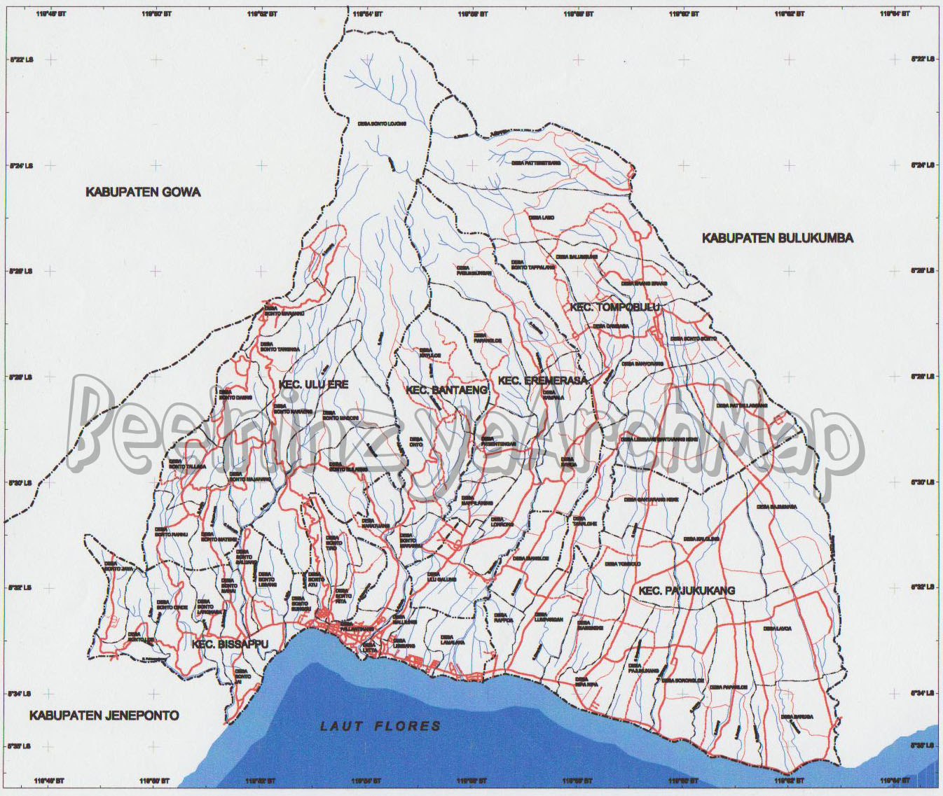 BeelninzyaArchMap Peta Kabupaten Bantaeng