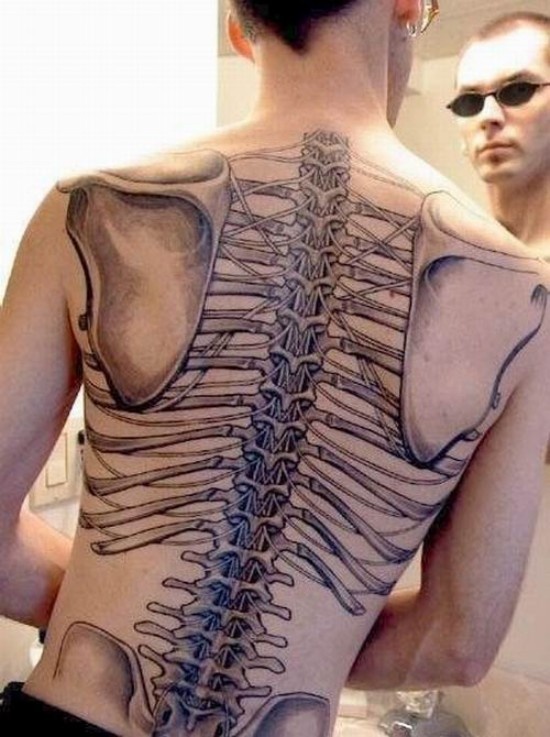Human Spine Tattoo
