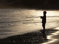 Alex fishing at South Cape Bay - 6th September 2008