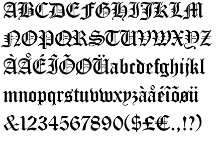 fancy old english fonts 