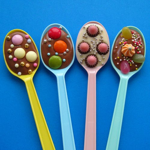 Frambuesa y Spaghetti: Cucharas de chocolate Frambuesa y Spaghetti: Cucharas de chocolate