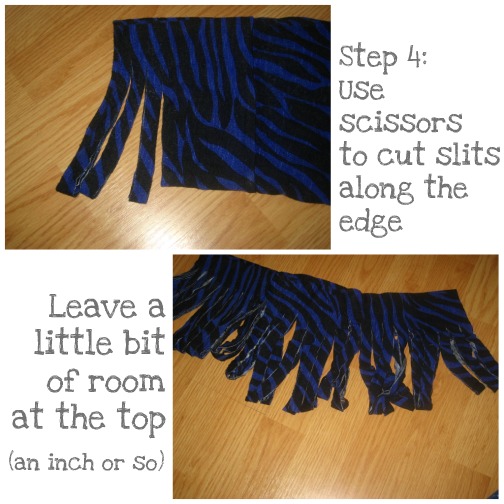 DIY Shredded Jersey Scarf