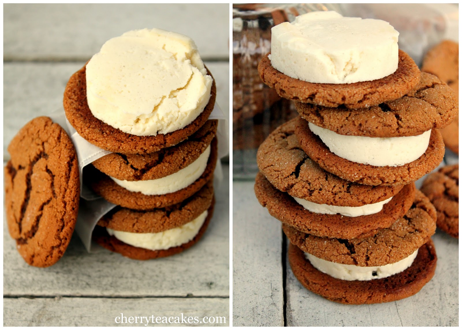 Cherry Tea Cakes Ginger Snap & Ricotta Lemon Cardamom Ice Cream Sandwiches