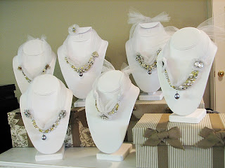 wedding jewelry tulle with pearls and rhinestones at laurastaley.etsy.com custom order