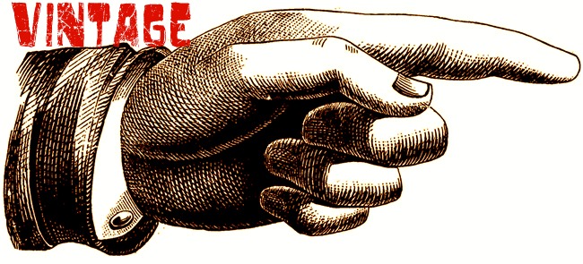 Vintage Pointing Hand