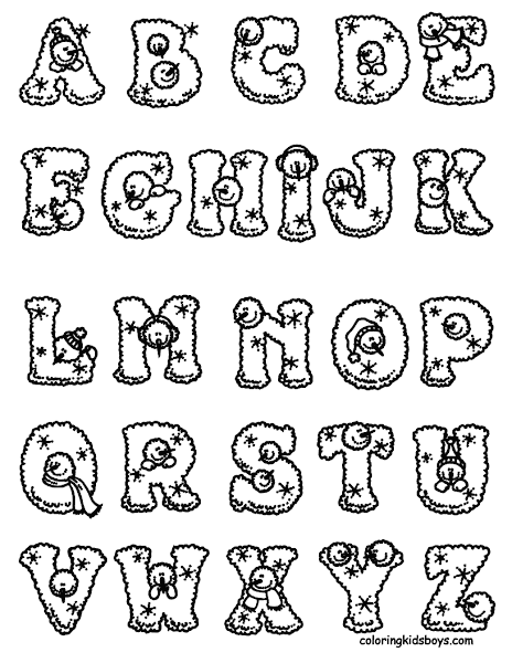 Alphabet Letters Coloring Pages for Kids