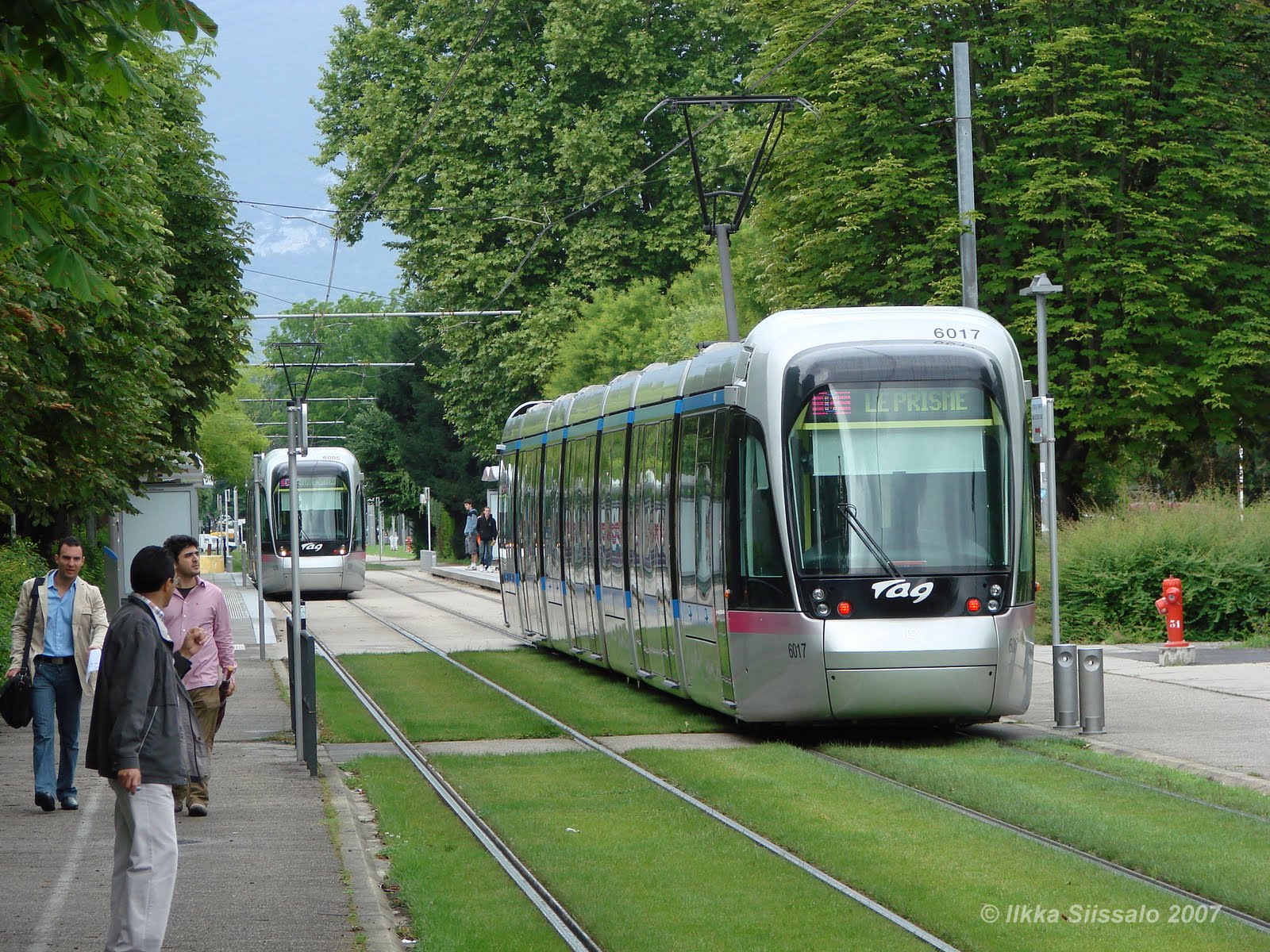 Mountain travel Uses of Trams and Buses in Grenoble, France