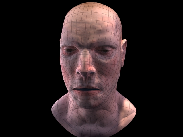 Google Maps Wireframe. Skin and Normal maps