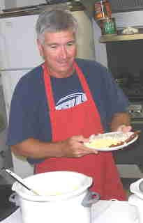 Tom with full plate.