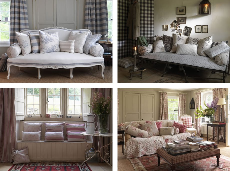 Il divano } shabby chic interiors Divani di stoffa mondo convenienza