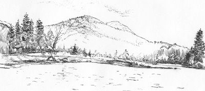 Adirondack Pond Sketch